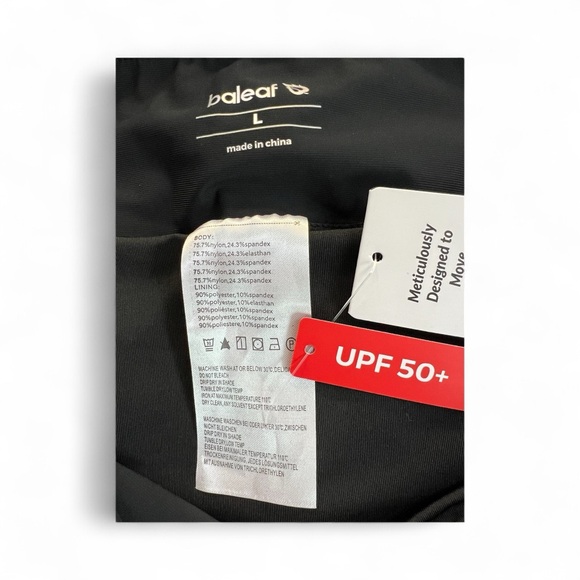 π€β¨ NWT BALEAF Black Athletic Shorts with Pockets UPF50+ | Sz L - Picture 5 of 5